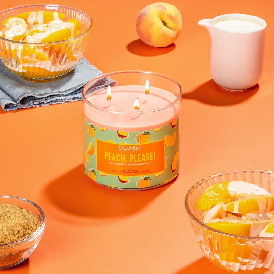 Peach and Brown Sugar Candle- Triple Wick