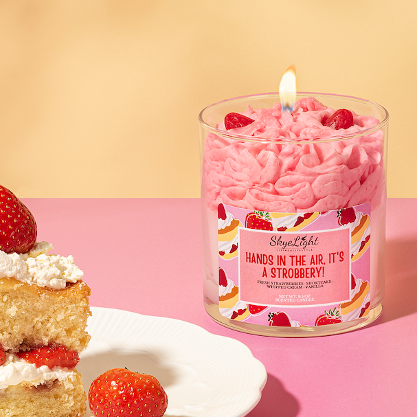 Strawberry Shortcake Candle - Single Wick