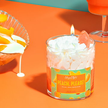 Peach and Brown Sugar Candle- Single Wick