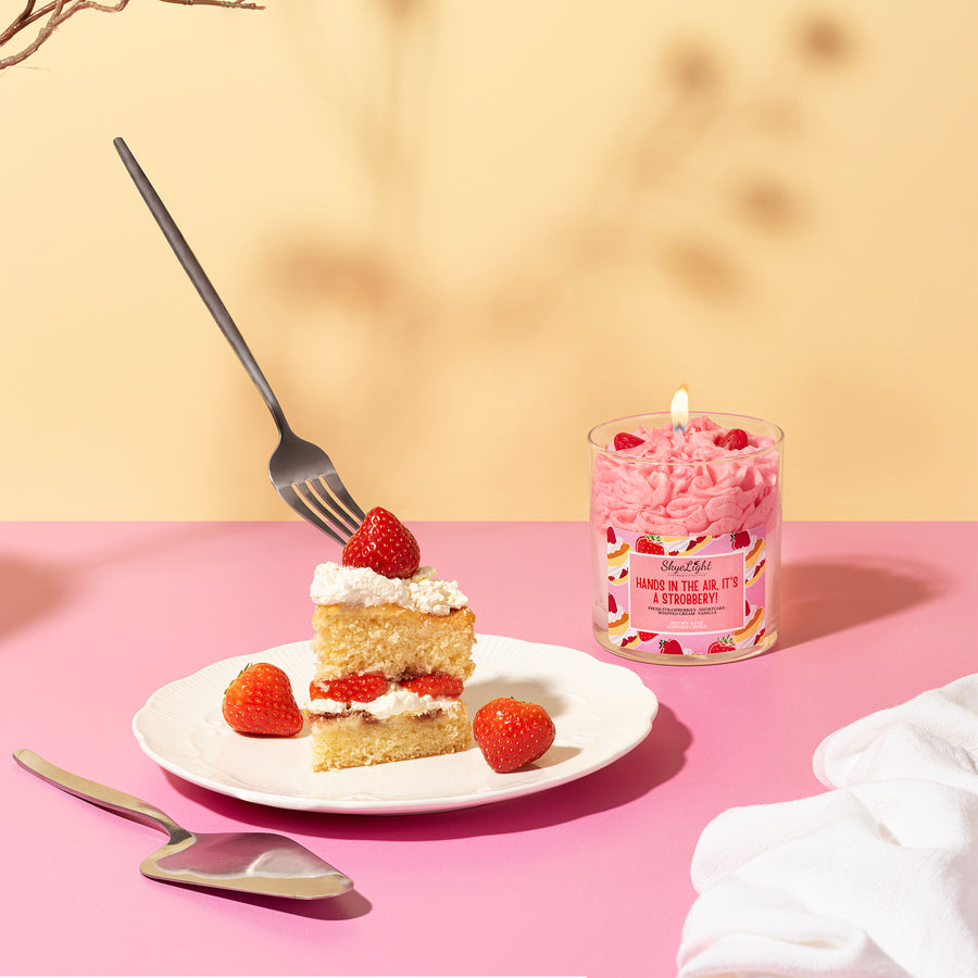Strawberry Shortcake Candle - Single Wick
