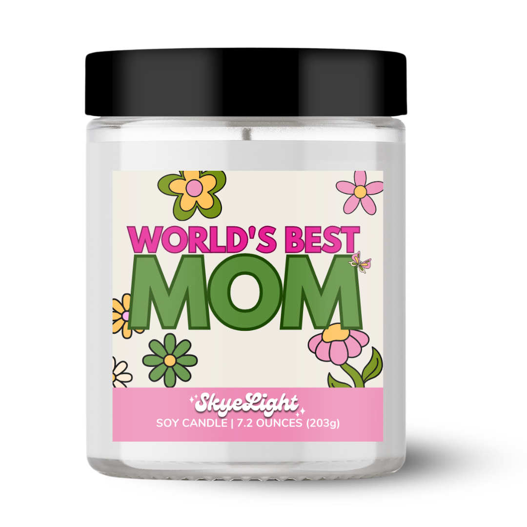 World&#39;s Best Mom Candle (sea salt and linen)